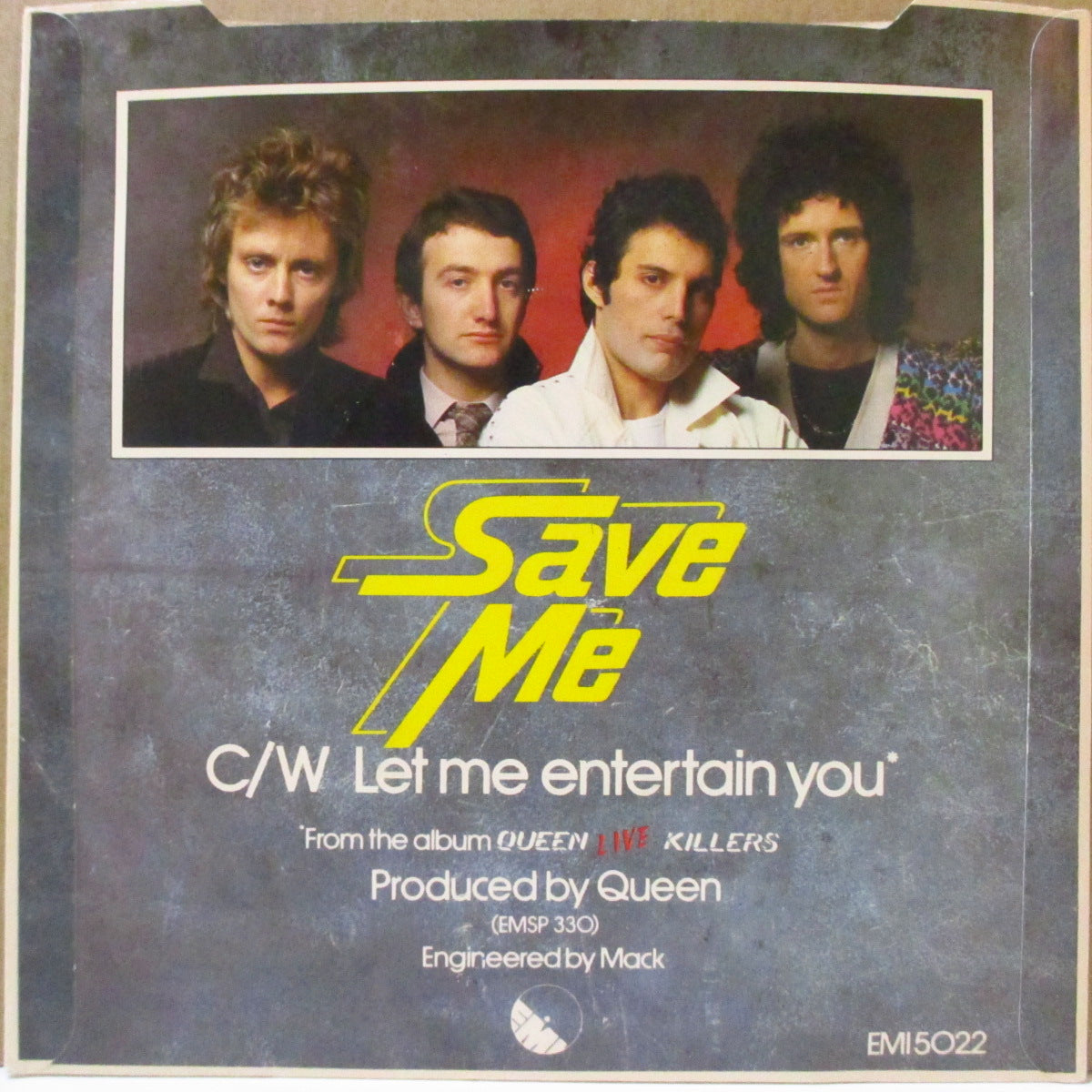 QUEEN (クイーン) - Save Me (UK '80 オリジナル「カラー紙ラベ・ラウンドセンター」 7インチ+光沢固紙ジャケ)