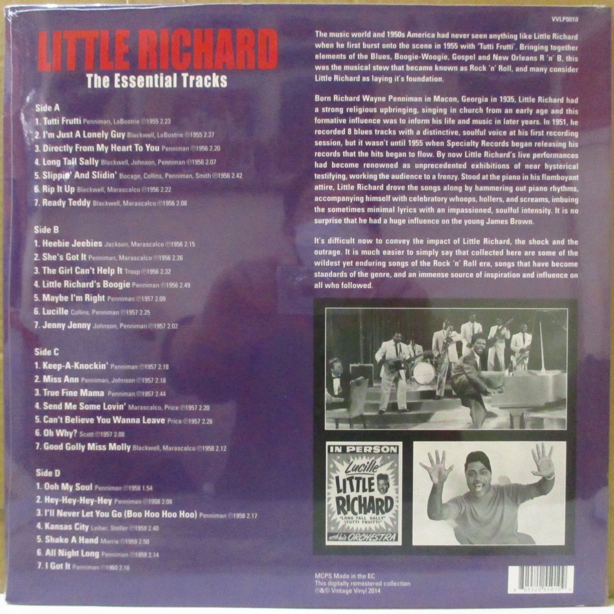 LITTLE RICHARD (リトル・リチャード) - The Essential Tracks (EU 2014年限定アナログ LPx2枚組/廃盤 New)'55〜'60年スペシャルティ社黄金期のベスト全28曲!