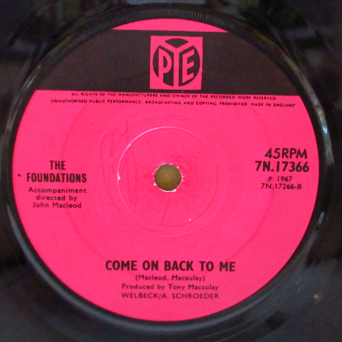 FOUNDATIONS (ファウンデーションズ) - Baby, Now That I've Found You (UK '67 初回「ピンク・ラベ、ソリッド・センター」オリジナル7インチ)ノーザンPOP名曲!