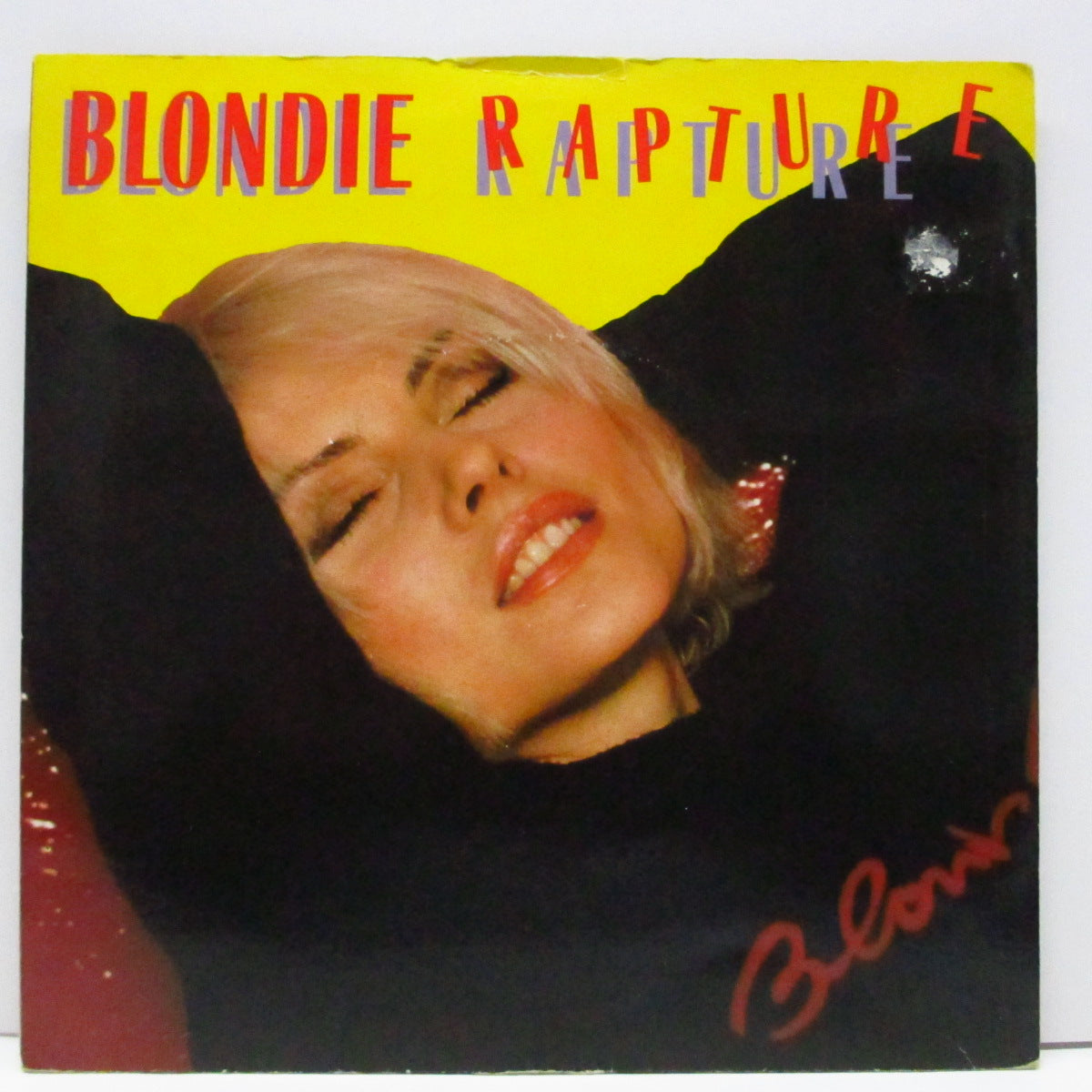 BLONDIE (ブロンディ) - Rapture (UK オリジナル「青プラスチックラベ・フラットセンター」 7"+固紙折り返しジャケ)