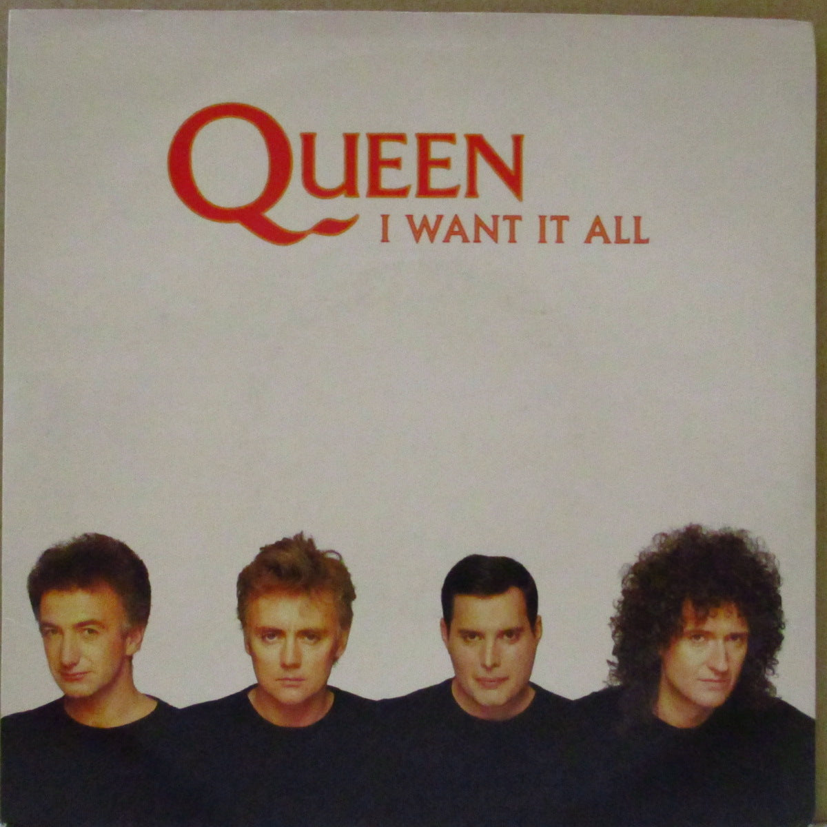 QUEEN (クイーン) - I Want It All (UK '89 オリジナル「白紙ラベ・フラットセンター」 7インチ+光沢固紙ジャケ)