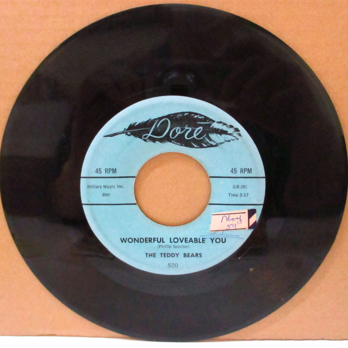 TEDDY BEARS, THE (ザ・テディ・ベアーズ=フィル・スペクター在籍) - Wonderful Loveable You (US '59 オリジナル7インチ) フィル自作哀愁ティーン・バラッド+ロカビリー調のインスト・ジャイバー!