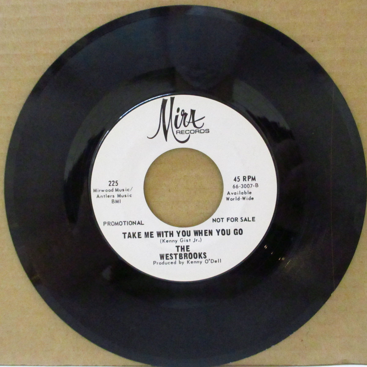 WESTBROOKS, THE (ザ・ウェストブルックス) - Take Me With You When You Go (US '66 Mira社プロモ・白ラベ7インチ)美メロ・サンシャイン・ポップ!