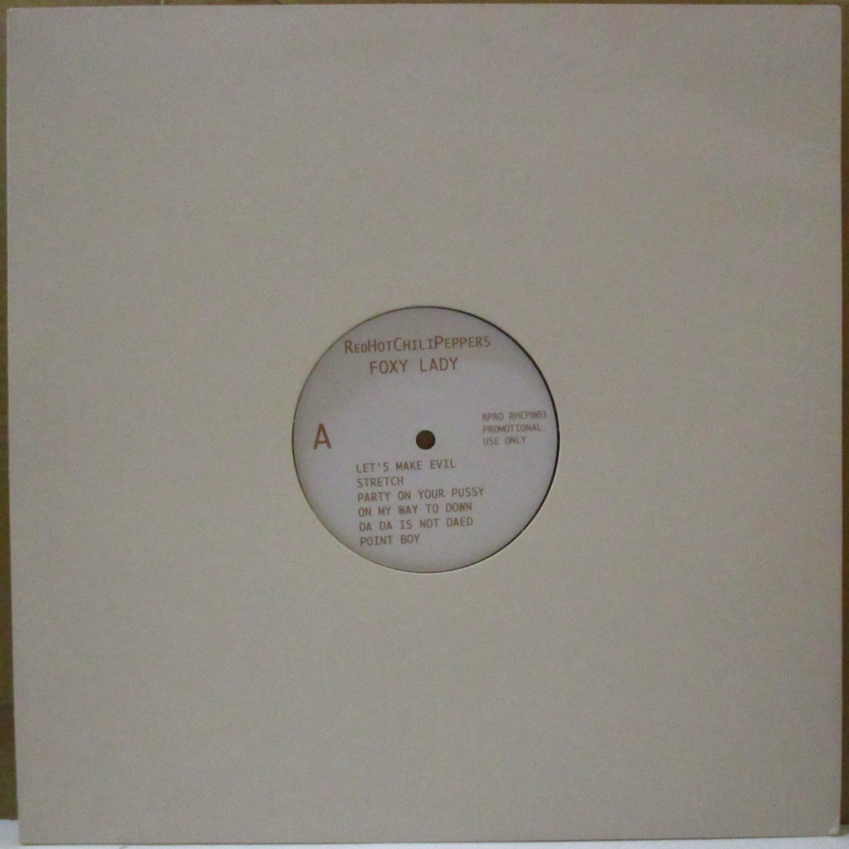 RED HOT CHILI PEPPERS (レッド・ホット・チリ・ペッパーズ) - Foxy Lady (Japan プロモ LP/プレーンダイカットジャケ) プロモ用レア音源コンピ