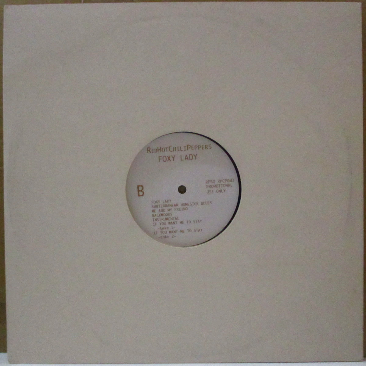 RED HOT CHILI PEPPERS (レッド・ホット・チリ・ペッパーズ) - Foxy Lady (Japan プロモ LP/プレーンダイカットジャケ) プロモ用レア音源コンピ