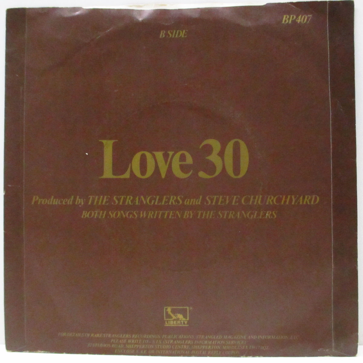 STRANGLERS, THE (ストラングラーズ ) - Golden Brown (UK オリジナル「ラウンドセンター」7"/「初回金ロゴ」光沢ソフト紙折り返しジャケ)