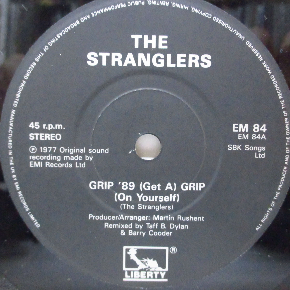 STRANGLERS, THE (ストラングラーズ ) - Grip '89 (Get A) Grip (On Yourself) (UK '89 オリジナル「リミックス」7"/光沢固紙折り返ジャケ)