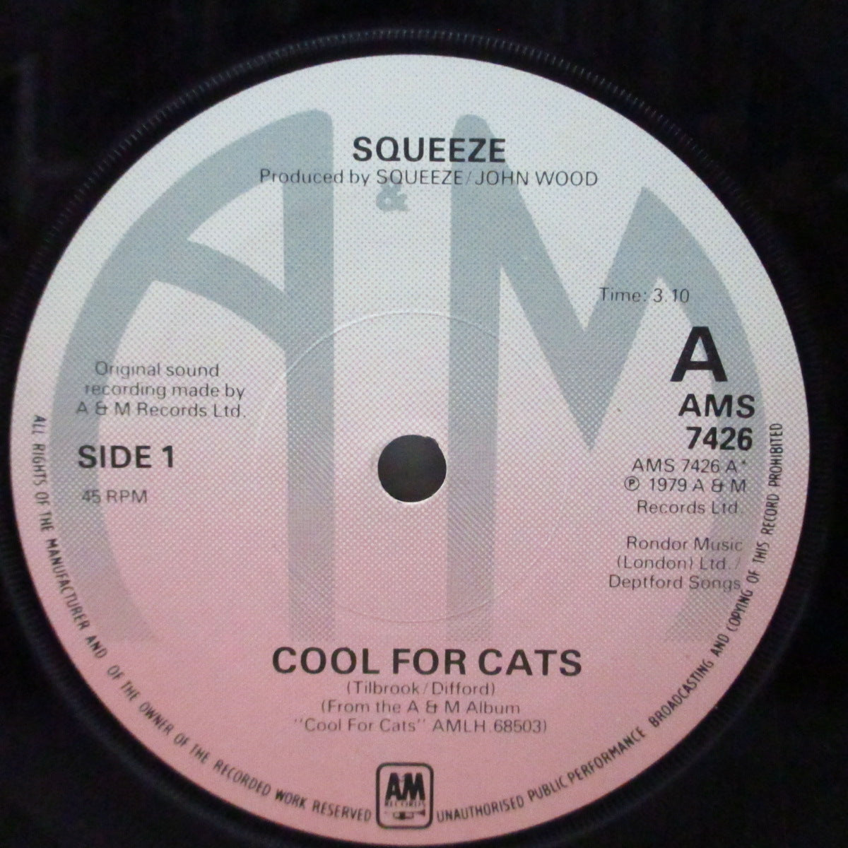 SQUEEZE (スクイーズ) - Cool For Cats / Model (UK '79 セカンドプレス「銀ロゴ」フラットセンター「黒盤」7"/光沢固紙ジャケ)