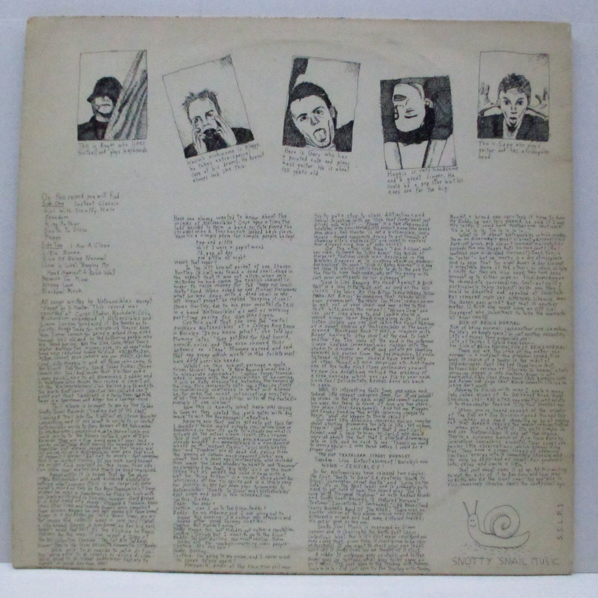 NOTSENSIBLES (ノットセンシブルズ) - Instant Classic (UK '80 再発「別ジャケ」 LP/S.S.L.P.1) '80年唯一アルバム!