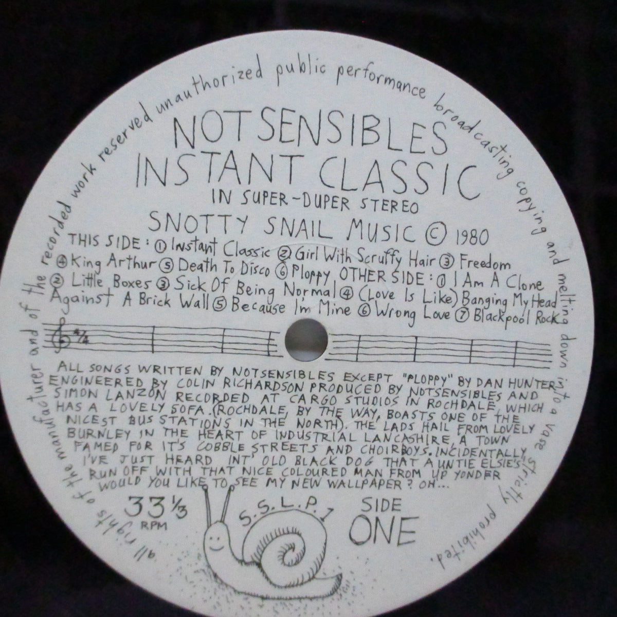 NOTSENSIBLES (ノットセンシブルズ) - Instant Classic (UK '80 再発「別ジャケ」 LP/S.S.L.P.1) '80年唯一アルバム!