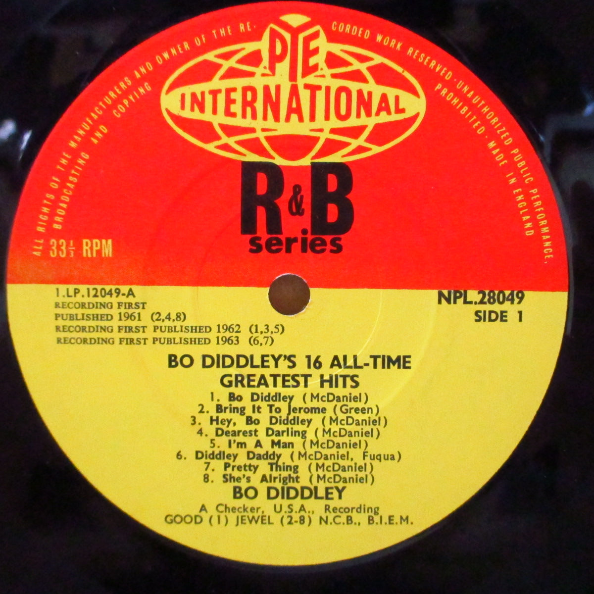 BO DIDDLEY (ボ・ディドリー) - Bo Diddley's 16 All-Time Greatest Hits (UK '64 オリジナル・モノラル LP/表面コーティング折り返しジャケ) 近年稀な美品