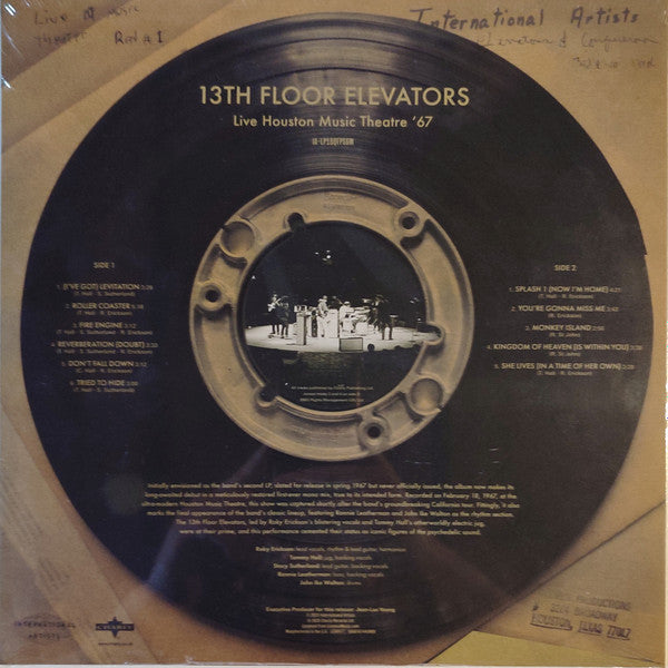 13TH FLOOR ELEVATORS (サーティース・フロア・エレヴェーターズ) - Houston Music Theatre, Live 1967 (UK '25年レコードストアデイ4000枚限定「ブラック&ブルーマーブルヴァイナル」モノラル LP/New)