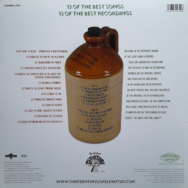 13TH FLOOR ELEVATORS (サーティーンス・フロア・エレヴェーターズ) - 13 Of The Best (UK 限定リマスター再発ステレオ高音質 LP/New) アルバム3枚から選曲のベスト13曲