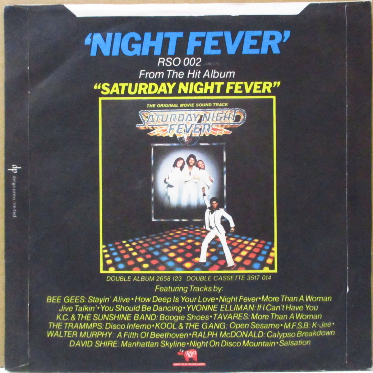 BEE GEES (ビー・ジーズ) - Night Fever (UK '78 ジャケ付きオリジナル 7インチ) ディスコ・クラシック!