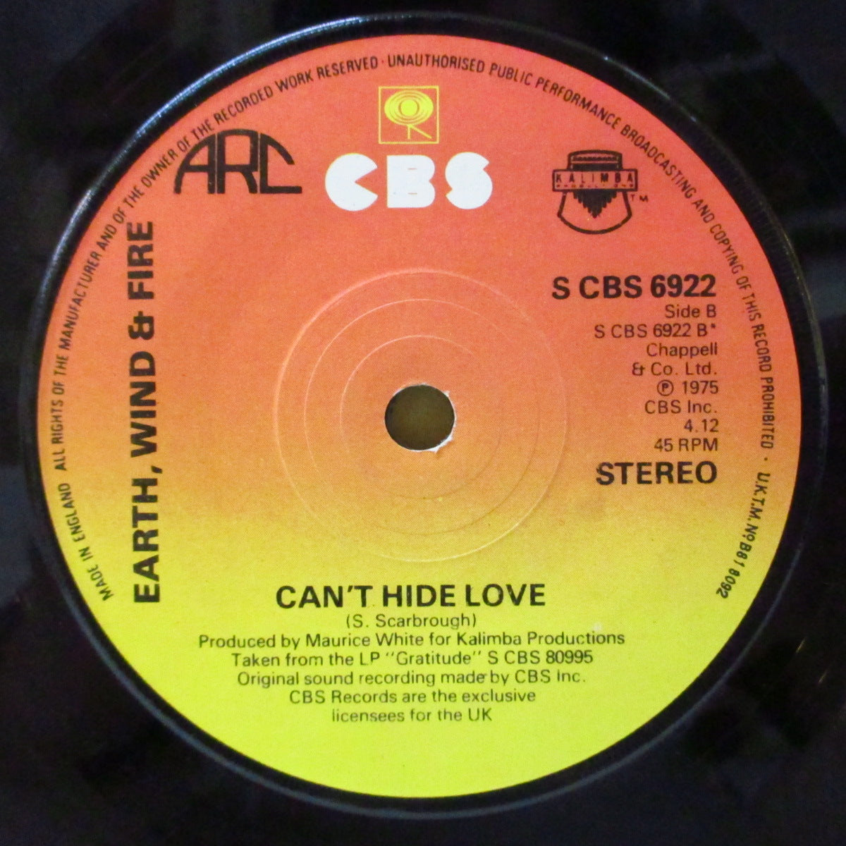 EARTH, WIND & FIRE (アース・ウィンド・アンド・ファイアー) - September (UK '78 オリジナル 7インチ)ディスコ・クラシック!