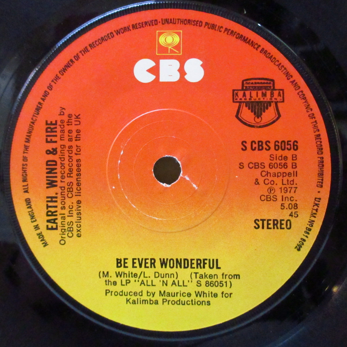 EARTH, WIND & FIRE (アース・ウィンド・アンド・ファイアー) - Fantasy (UK '78 オリジナル 7インチ)ディスコ・クラシック!