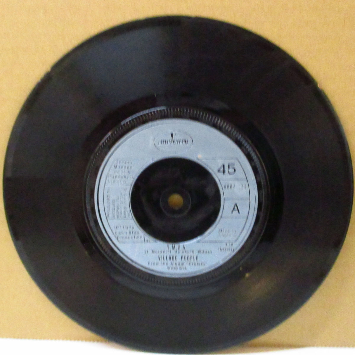 VILLAGE PEOPLE (ヴィレッジ・ピープル) - Y.M.C.A. (UK '78 オリジナル「小穴の青プラスチック・ラベ ver 」7インチ)ディスコ・クラシック!