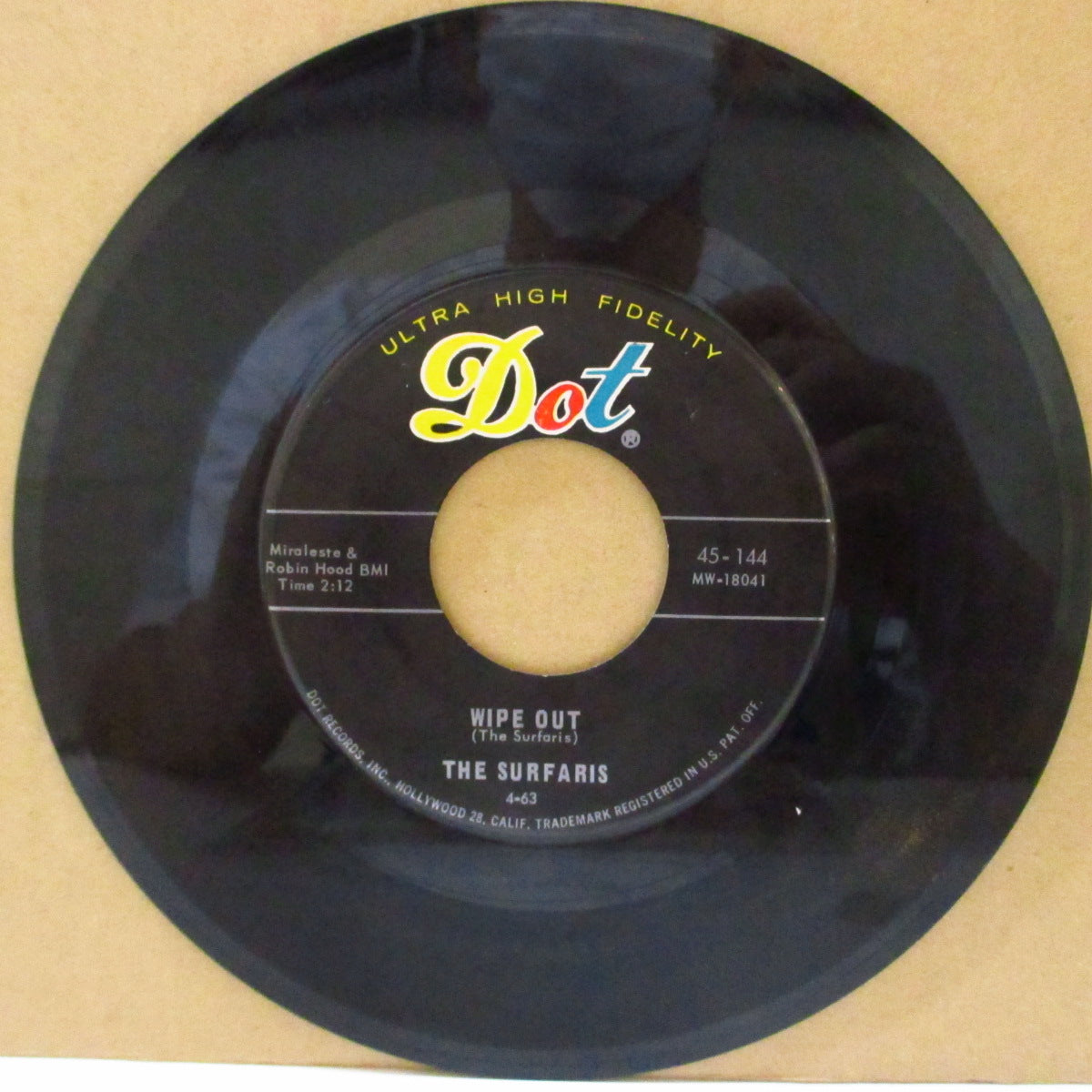 SURFARIS, THE (ザ・サーファリーズ) - Wipe Out / Surfer Joe (US '66 ドット社再発 7インチ)サーフ・ギター・インスト名曲 & 唄入りサーフ・ポップ名曲!