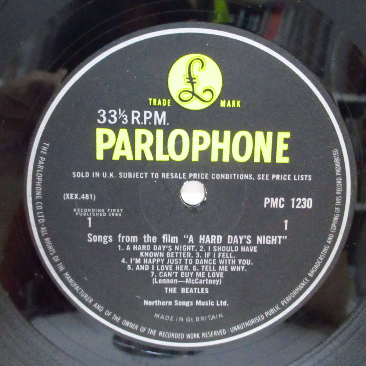 BEATLES (ビートルズ) - A Hard Day's Night (UK オリジナル「モノラル」LP/「G&L」表面コーティング3面折り返ジャケ)