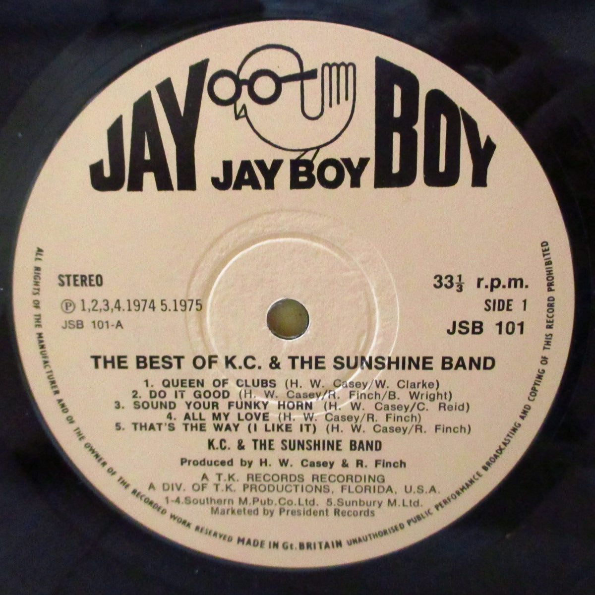 KC AND THE SUNSHINE BAND (KCアンド・ザ・サンシャイン・バンド) - The Best Of KC And The Sunshine Band (UK '76 オリジナル・ステレオ LP/両面コーティング・ジャケ)UK独自ベスト全10曲