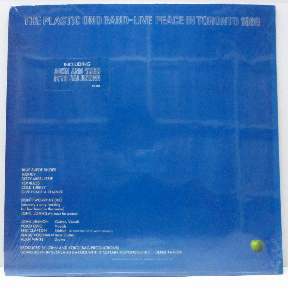 JOHN LENNON (PLASTIC ONO BAND) (ジョン・レノン / プラスチック・オノ・バンド) - Live Peace In Toronto 1969 (US オリジナル LP+カレンダー/ステッカー付ジャケ「廃盤 デッドストック New」)