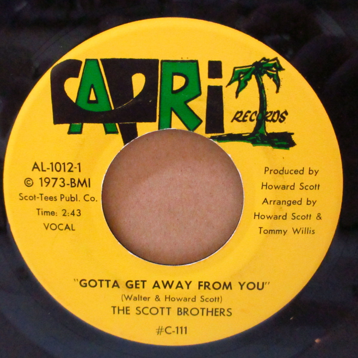 SCOTT BROTHERS, THE (ザ・スコット・ブラザーズ) - Gotta Get Away From You (US '73 オリジナル 7インチ)ディープ・ファンク!