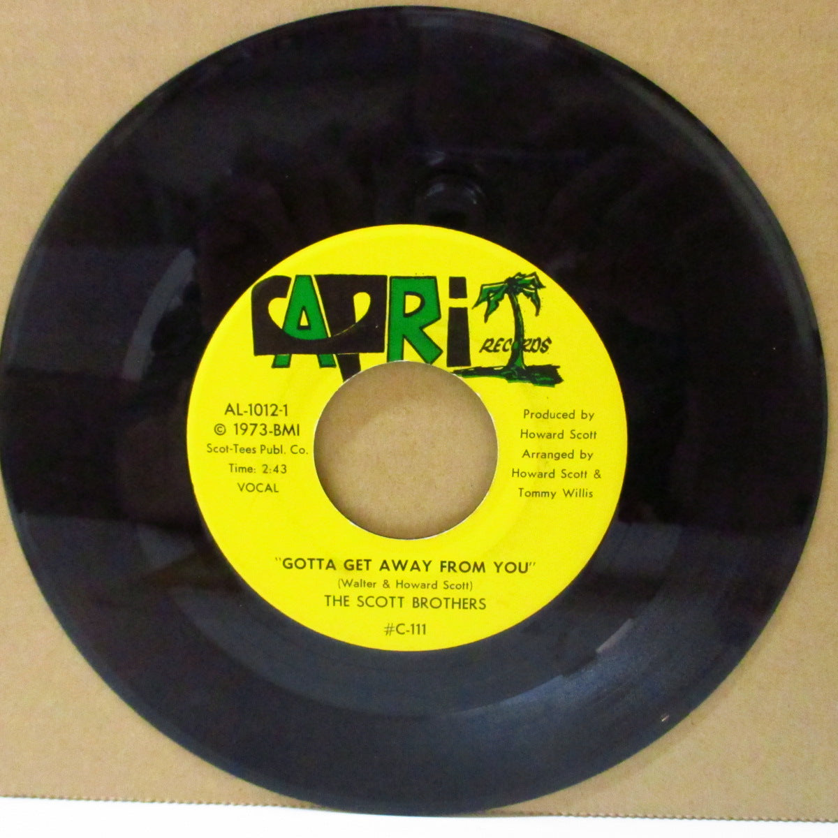 SCOTT BROTHERS, THE (ザ・スコット・ブラザーズ) - Gotta Get Away From You (US '73 オリジナル 7インチ)ディープ・ファンク!