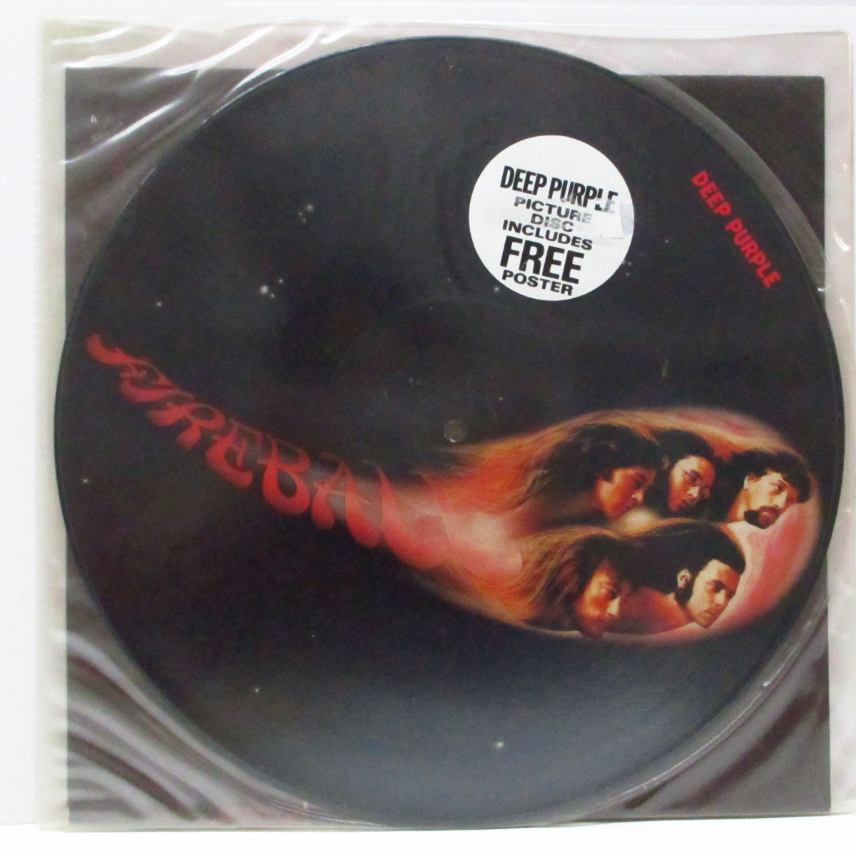 DEEP PURPLE (ディープ・パープル) - Fireball (UK '85 限定再発「ピクチャー」LP+ポスター/ステッカー付きPVC)