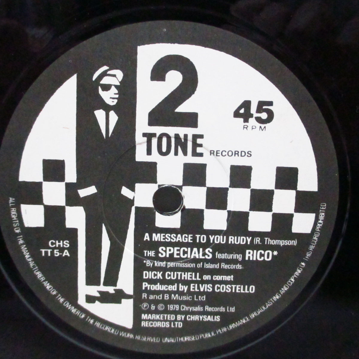 SPECIALS, THE featuring RICO (ザ・スペシャルズ feat. リコ) - A Message To You Rudy (UK オリジナル「紙ラベ」フラットセンター7"+カンパニースリーブ)