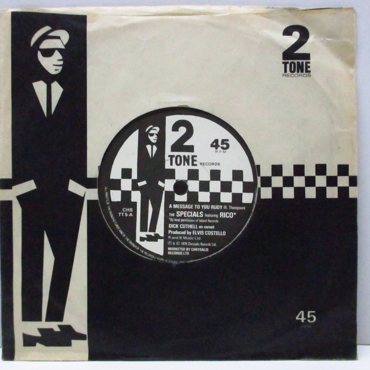 SPECIALS, THE featuring RICO (ザ・スペシャルズ feat. リコ) - A Message To You Rudy (UK オリジナル「紙ラベ」フラットセンター7"+カンパニースリーブ)