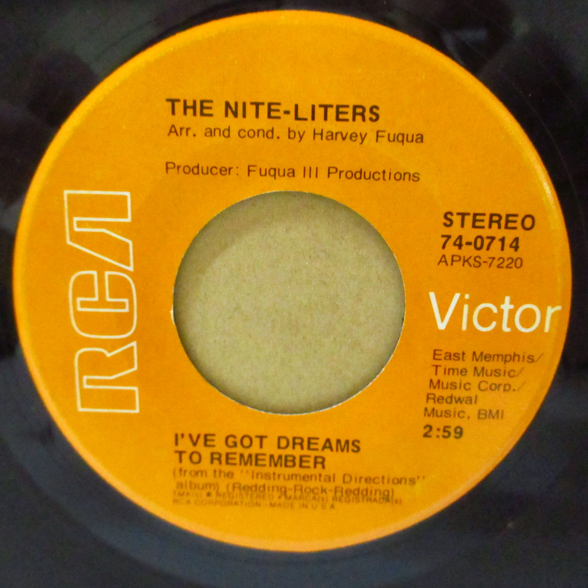 NITE-LITERS, THE (ナイト・リッターズ) - I've Got Dreams To Remember (US '71 オリジナル 7インチ)オーティス・レディング'名曲のファンキーカヴァ!