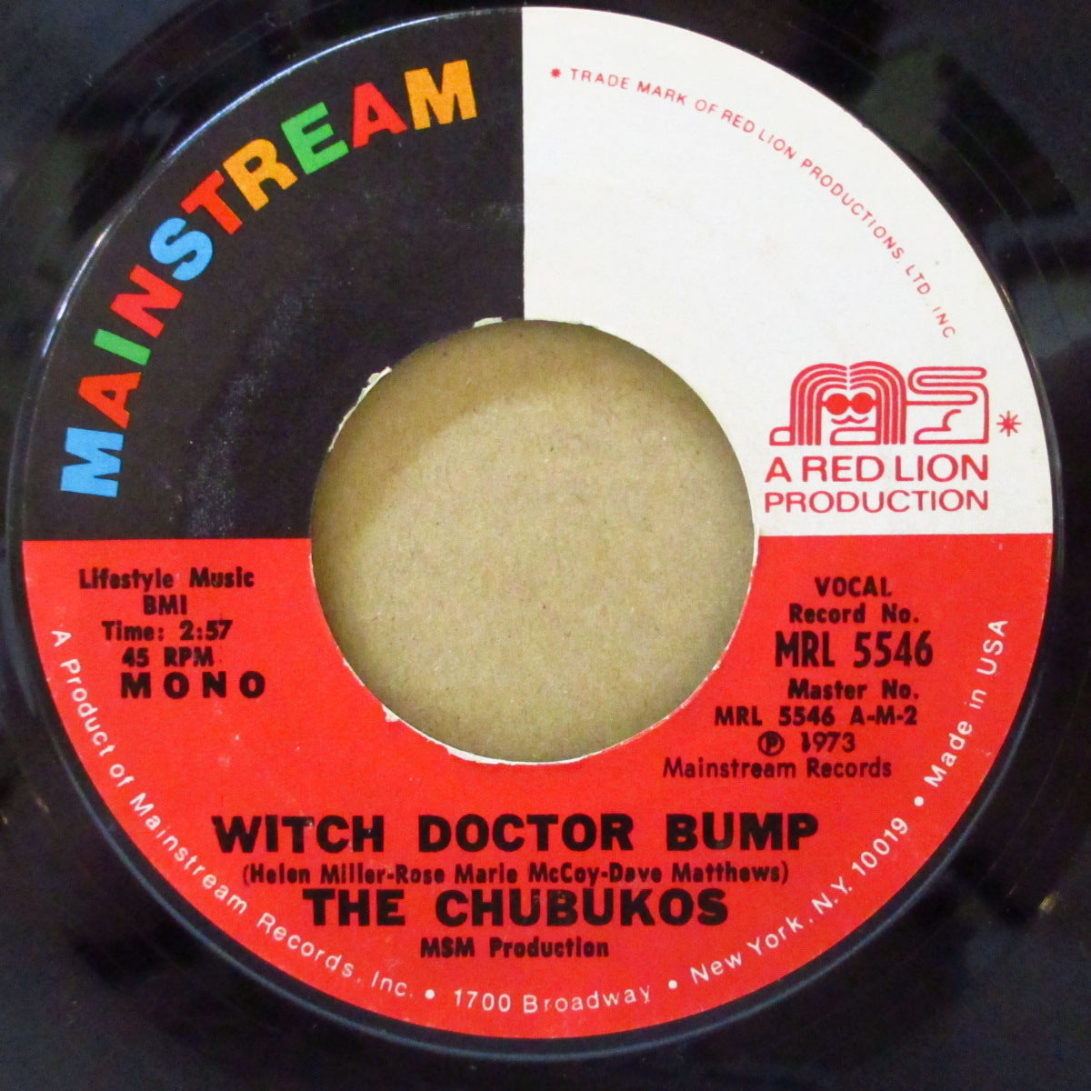 CHUBUKOS, THE (ザ・チャブコス) - Witch Doctor Bump (Vocal) (US '73 オリジナル 7インチ)ファンキーブレイク・ビーツ!