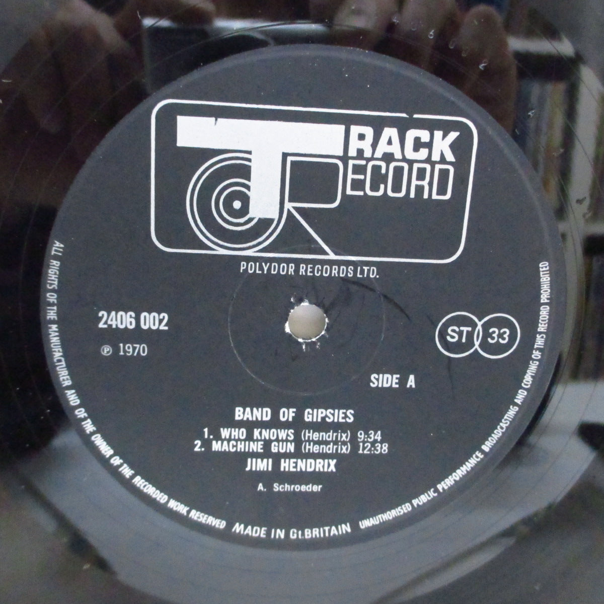 JIMI HENDRIX (ジミ・ヘンドリックス) - Band Of Gypsys (UK オリジナル LP/初回「パペット」ジャケ)