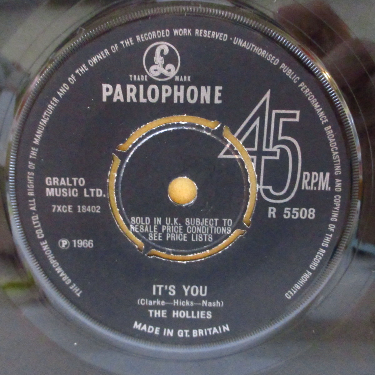 HOLLIES (ホリーズ) - Stop Stop Stop (UK '66 オリジナル「ラウンドセンター」 7インチ+カンパニースリーブ)