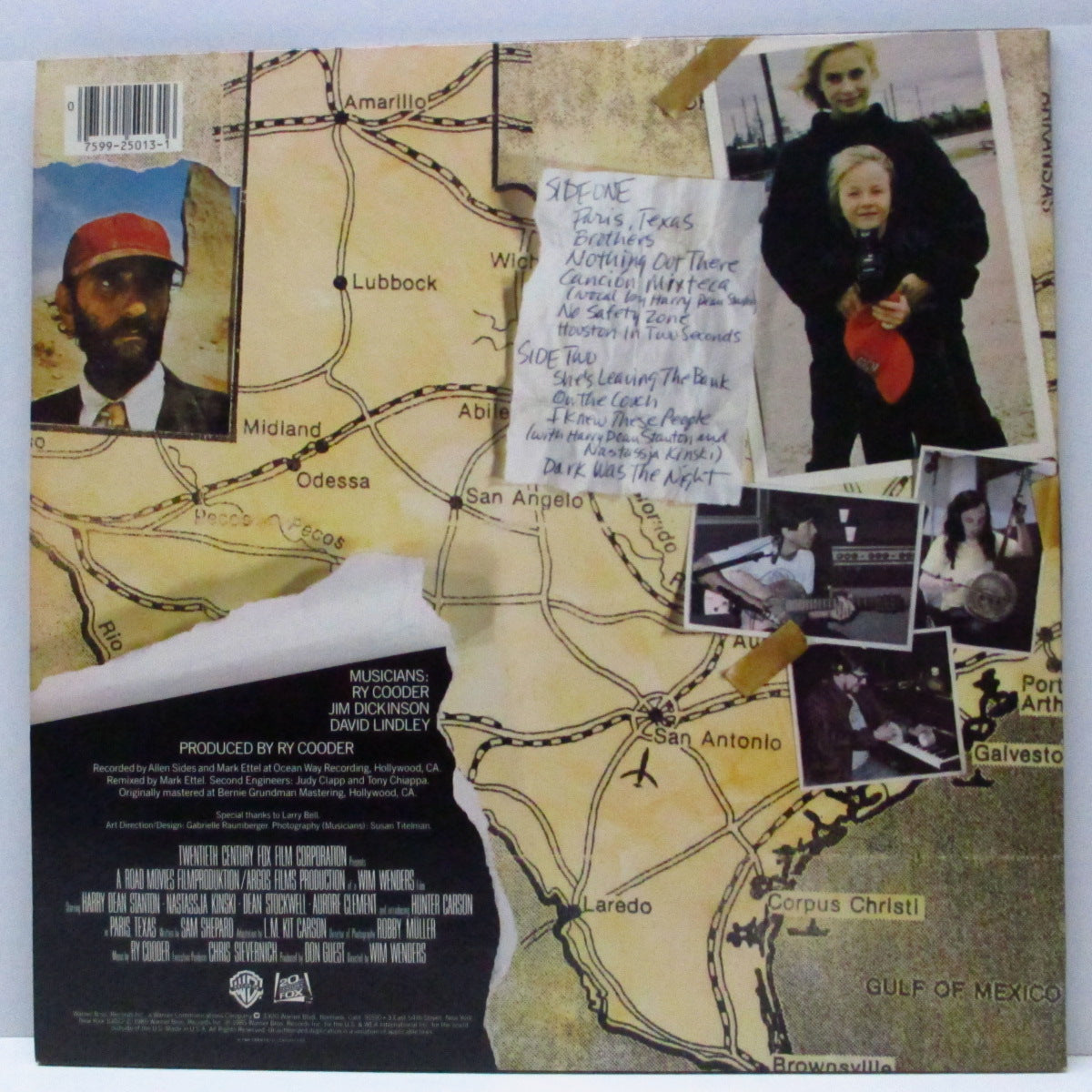 O.S.T. (映画『パリ、テキサス』サントラ盤!音楽監督はライ・クーダー!) - Paris, Texas (US オリジナル LP)