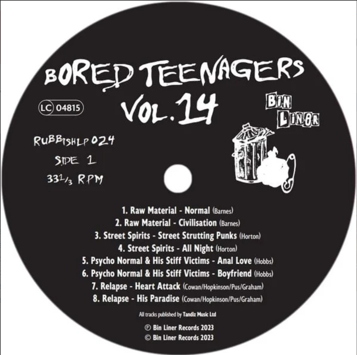 V.A. (レアUKパンク・コンピ)- Bored Teenagers Vol.14 (UK 500枚限定プレス LP+ブックレット / New)