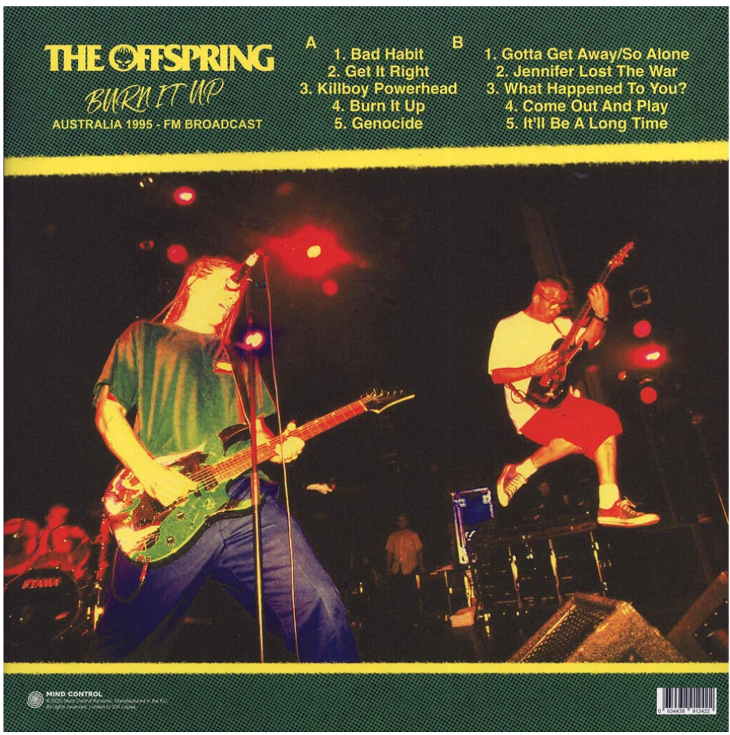 OFFSPRING, THE (ジ・オフスプリング) - Burn It Up : Australia 1995 - FM Broadcast (EU 500枚限定イエローヴァイナル LP/ New)