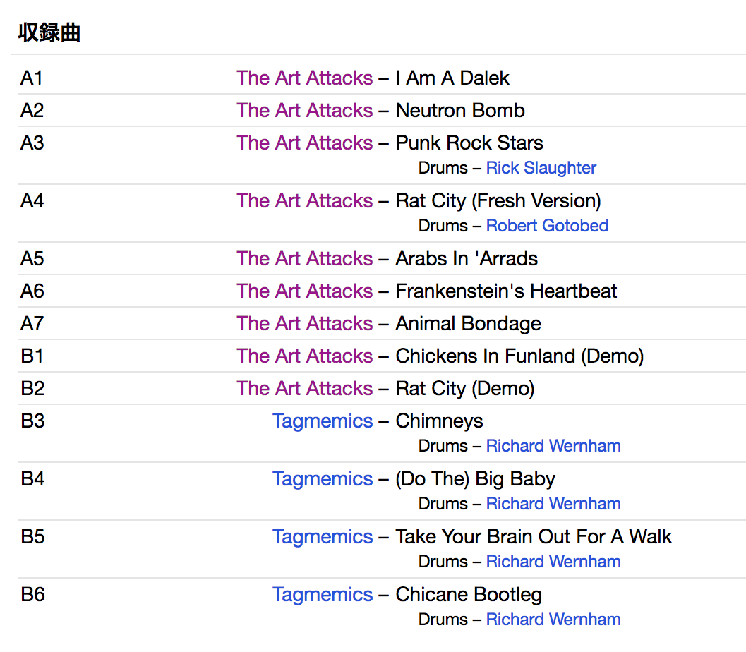 ART ATTACKS, THE (ジ・アート・アタックス) - Outrage & Horror (UK 500枚限定再発ブラックヴァイナル 180g LP/ New)