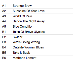 CREAM (クリーム) - Disraeli Gears (EU Lilith 限定復刻再発180g モノラル LP+エンボスジャケ/New)67年2ndアルバム