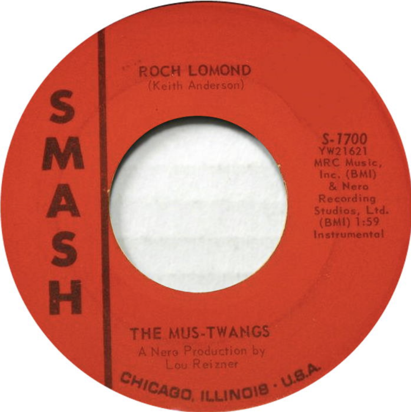 MUS-TWANGS (ムスタングス(マス・トワングス)) - Marie / Roch Lomond (US '61 再発 7"/S-1700)