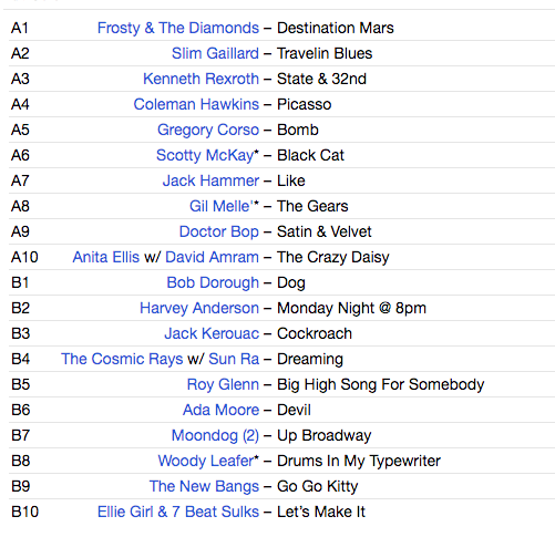 V.A. (50's & 60's ビートニク楽曲コンピ) - Beat Jazz (US 限定復刻再発アナログ LP/New) クールなビートニクナンバー編集コンピ