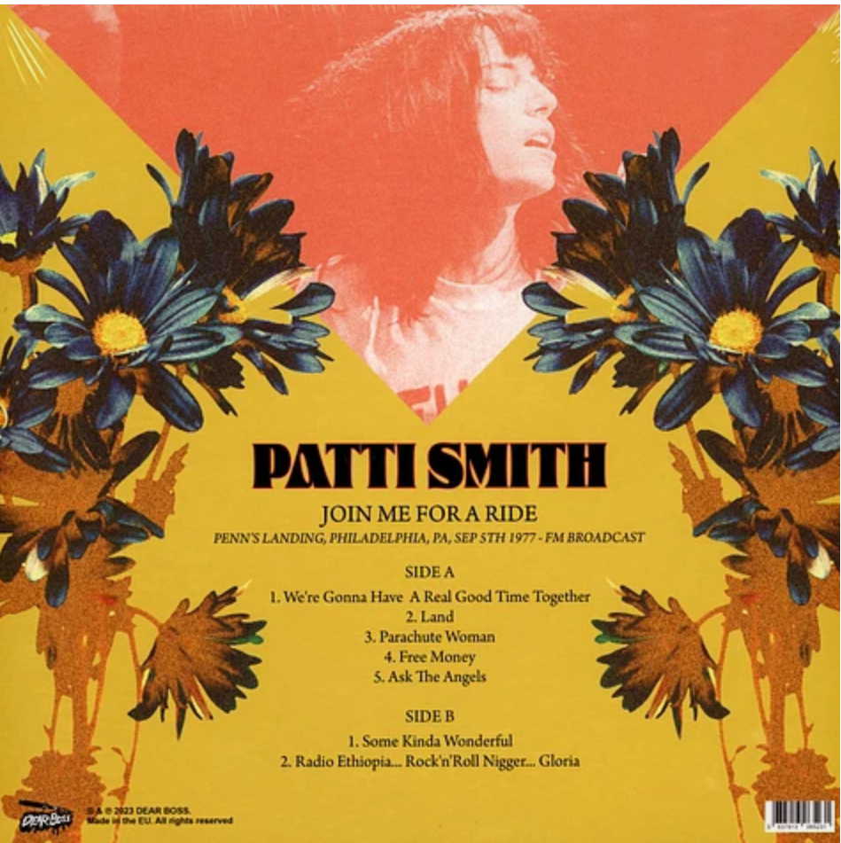 PATTI SMITH (パティ・スミス) - Join Me For A Ride : Penn's Landing, Philadelphia, Pa., Sep 5th 1977 - FM Broadcast (EU 300枚限定ピンクヴァイナル LP/ New)