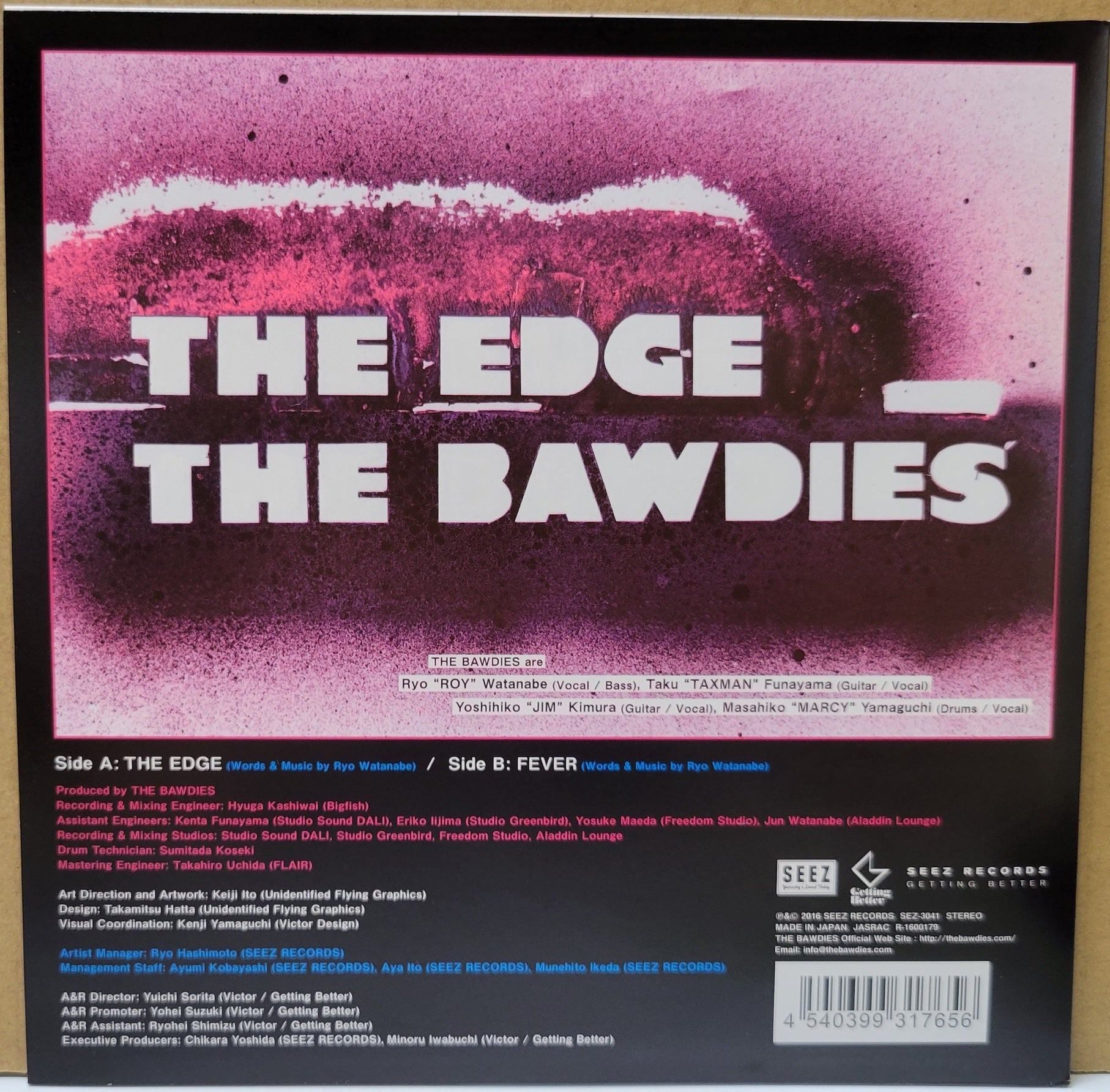 BAWDIES (ボウディーズ) - The Edge (Japan '16 限定リリース 7インチ/NEW)