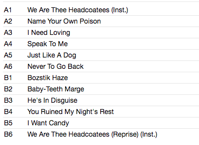 HEADCOATEES (ヘッドコーティーズ) - Bozstik Haze (UK 限定復刻再発「黒盤」LP/New)