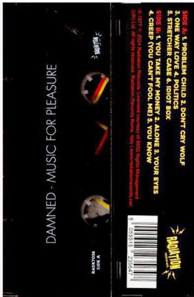 DAMNED, THE (ザ・ダムド) - Music For Pleasure (Italy 「正規」限定再発カセット/ New) '77年セカンドアルバム!