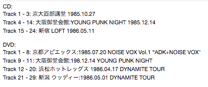 WAR PAINTED CITY INDIAN (ウォー・ペインテッド・シティ・インディアン) - W.P.C.I. Dynamite Years (Japan タイムボム 限定 CD + DVD セット /New) 関西ハードコア・レジェンドのライブ音源&映像セット!