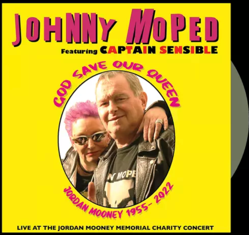 JOHNNY MOPED feat.Captain Sensible (ジョニー・モープド feat. キャプテン・センシブル) - God Save Our Queen, Jordan Mooney 1955-2022 UK 限定「グレイヴァイナル」7"/New)