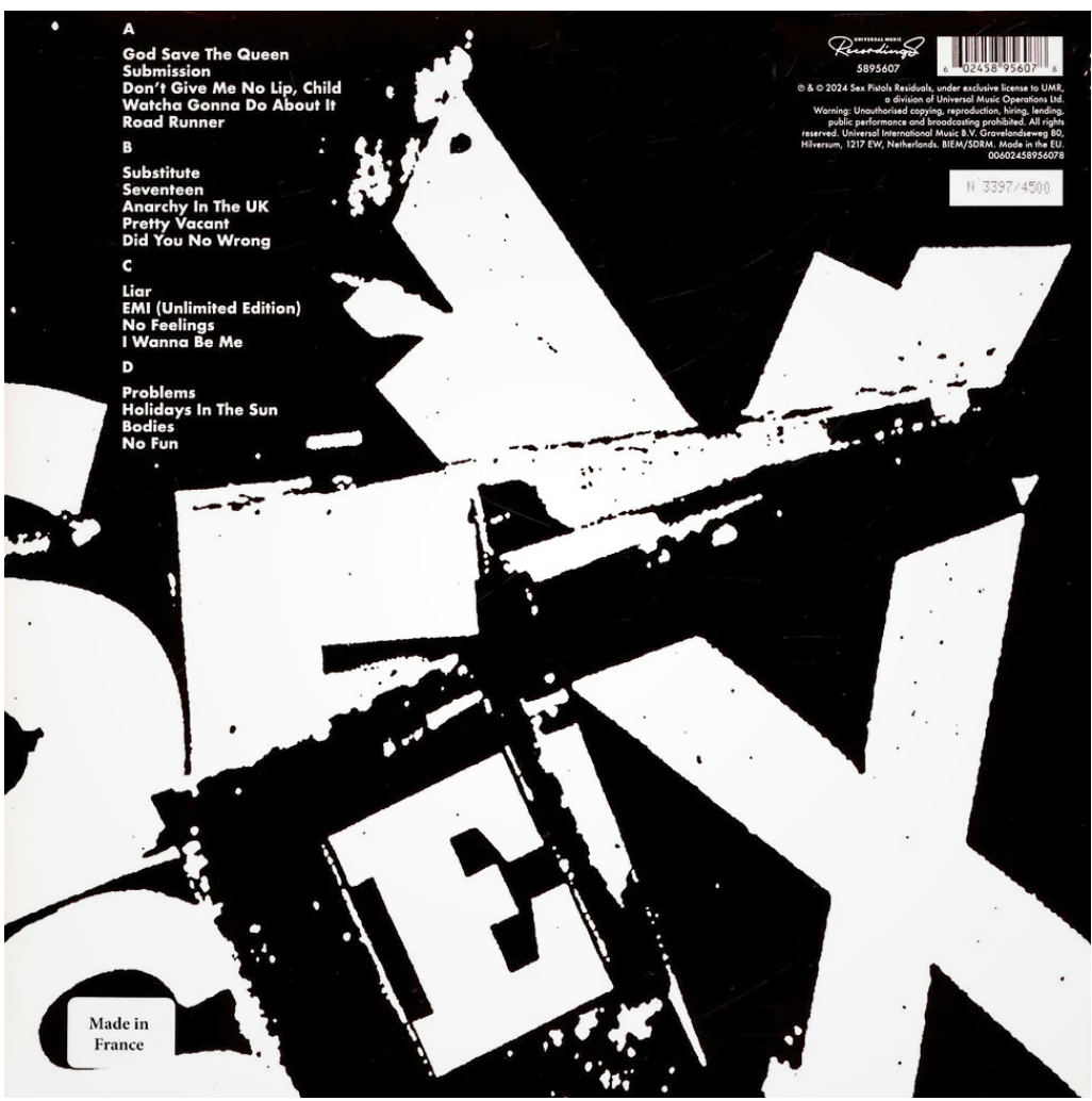 SEX PISTOLS (セックス・ピストルズ) - The Filth And The Fury (EU RSD 2024 「4,500枚限定ナンバリング入」赤白ヴァイナルx2/ New)