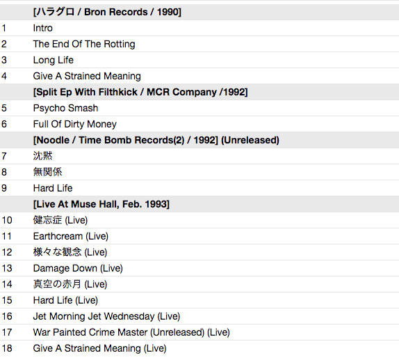 RISE FROM THE DEAD (ライズ・フロム・ザ・デッド) - Early Days 1990-1993 (Japan タイムボム 限定 CD/New) 初期シングル+ライブ・コンピ。完売御礼