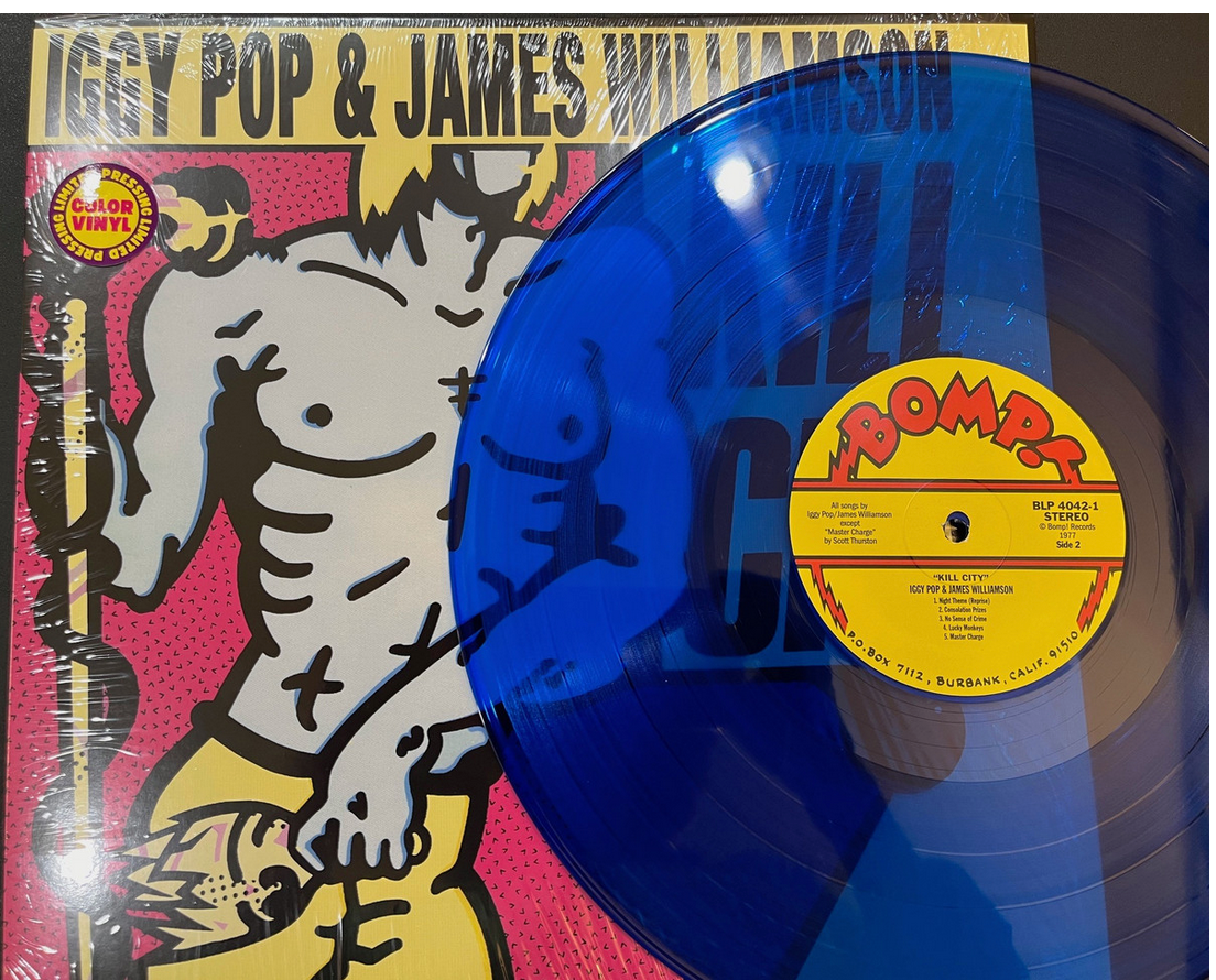 IGGY POP & JAMJES WILLIAMSON (イギー・ポップ & ジェイムズ・ウイリアムソン) - Kill City (US 限定再発ブルーヴァイナル LP / New)